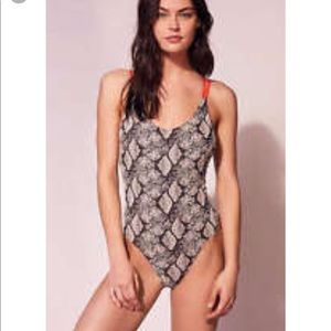 Urban Outfitters Snakeskin One Piece Swimsuit
